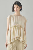 シアーギャザーブラウス