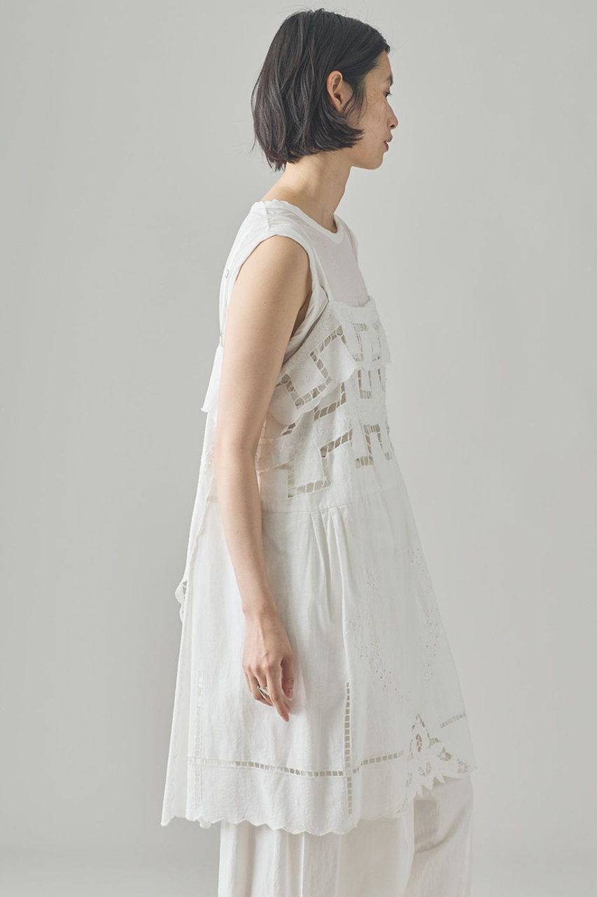 Curensology(カレンソロジー)｜カットワーククロスブラウス/ホワイト