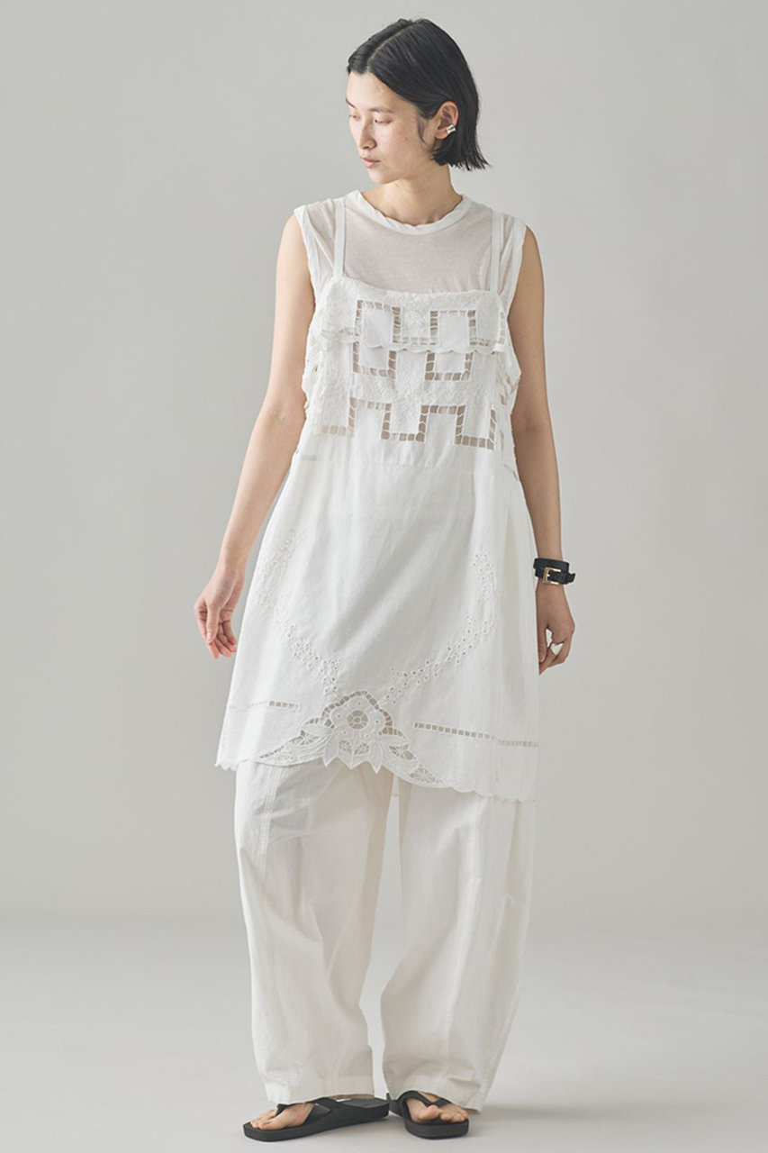 Curensology(カレンソロジー)｜カットワーククロスブラウス/ホワイト