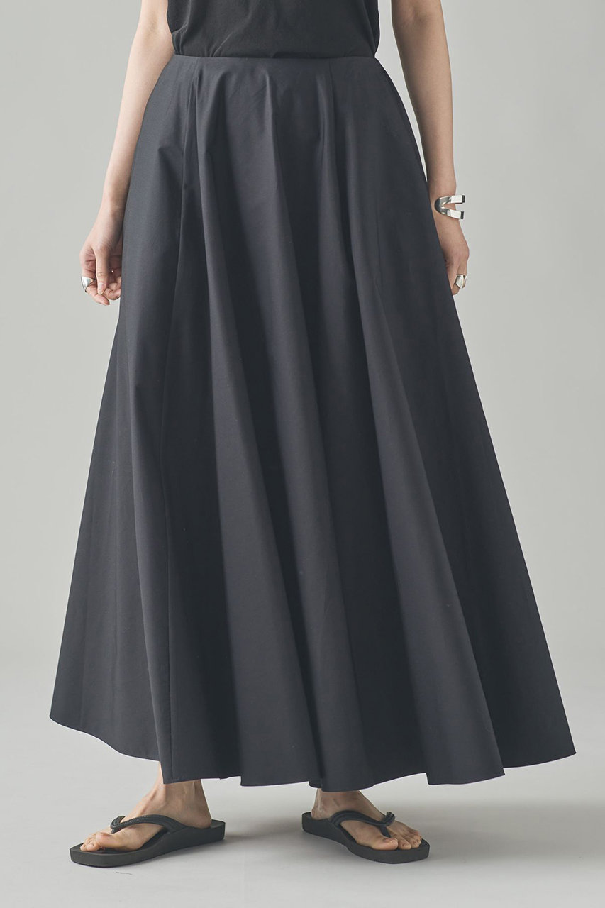 Curensology(カレンソロジー)｜コットンフレアスカート/ブラック の