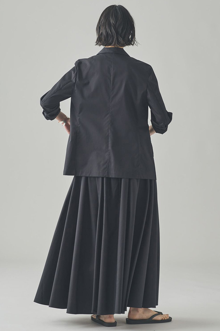 カレンソロジー　ブラック ロングスカート Curensology(カレンソロジー)｜コットンフレアスカート/ブラック の