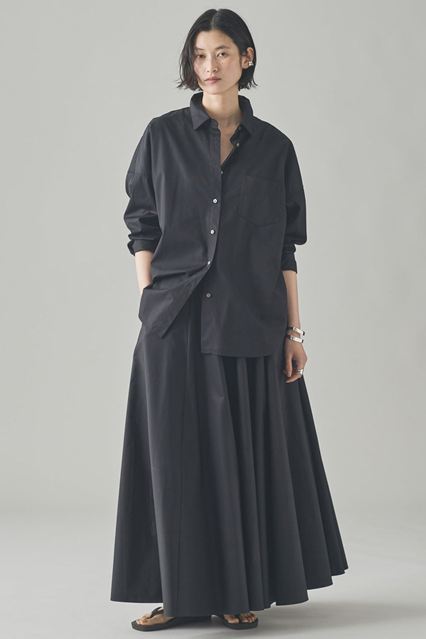 【美品✨】Curensology コットンフレアスカート 　　シャツ　ブラウス Curensology(カレンソロジー)｜コットンフレアスカート/ブラック の