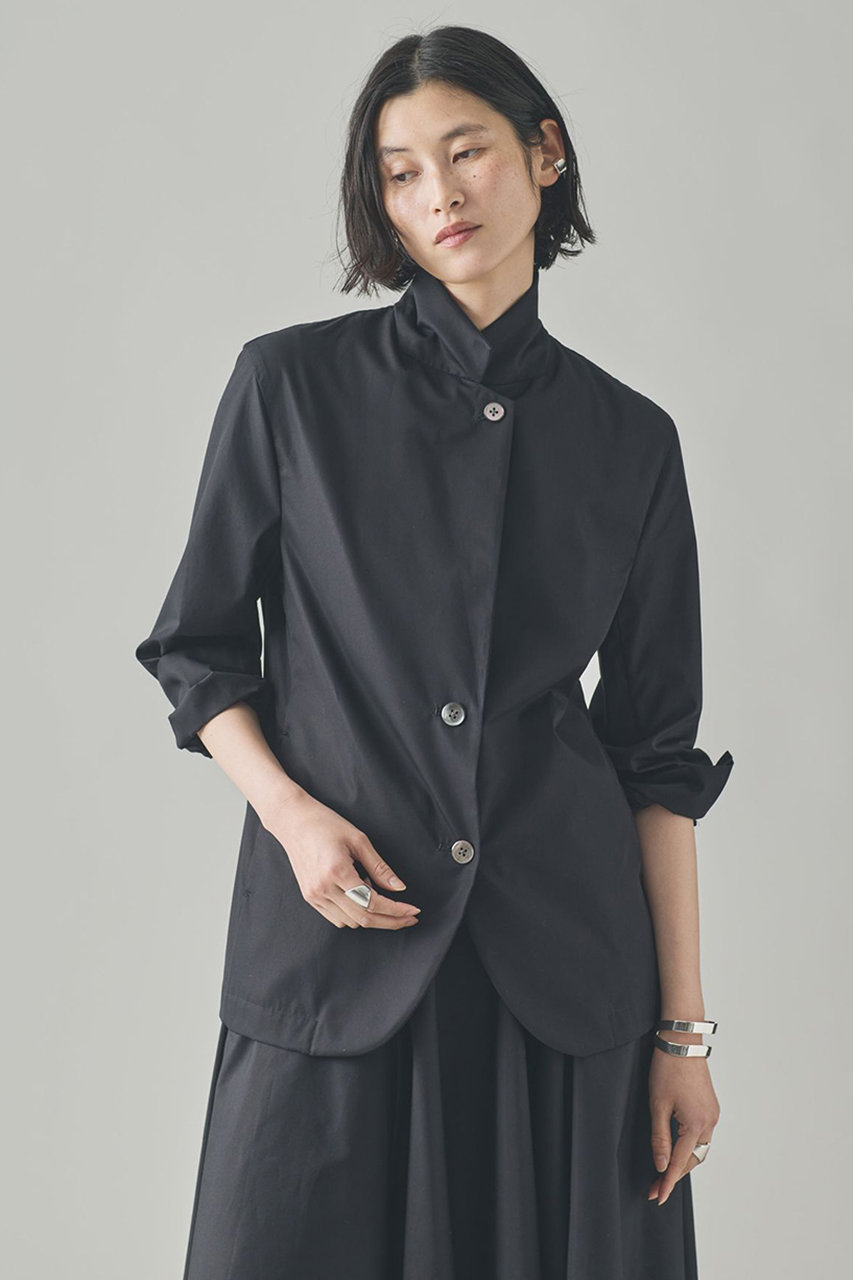 Curensology(カレンソロジー)｜コットンシャツジャケット/ブラック の