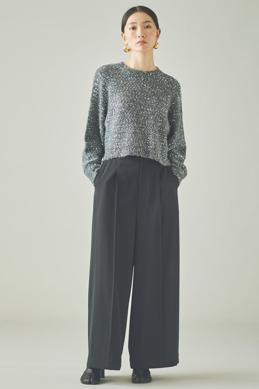 Curensology(カレンソロジー)｜スパングルニットプルオーバー/グレー