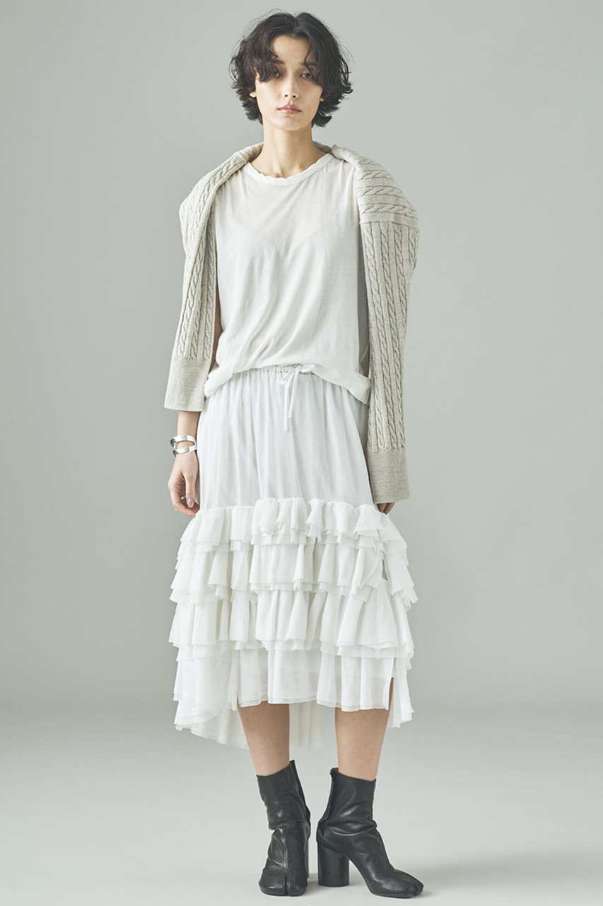 タグ付✨カレンソロジー　24SS コットンメッシュボリュームスカート タグ付✨カレンソロジー 24SS コットンメッシュボリュームスカート