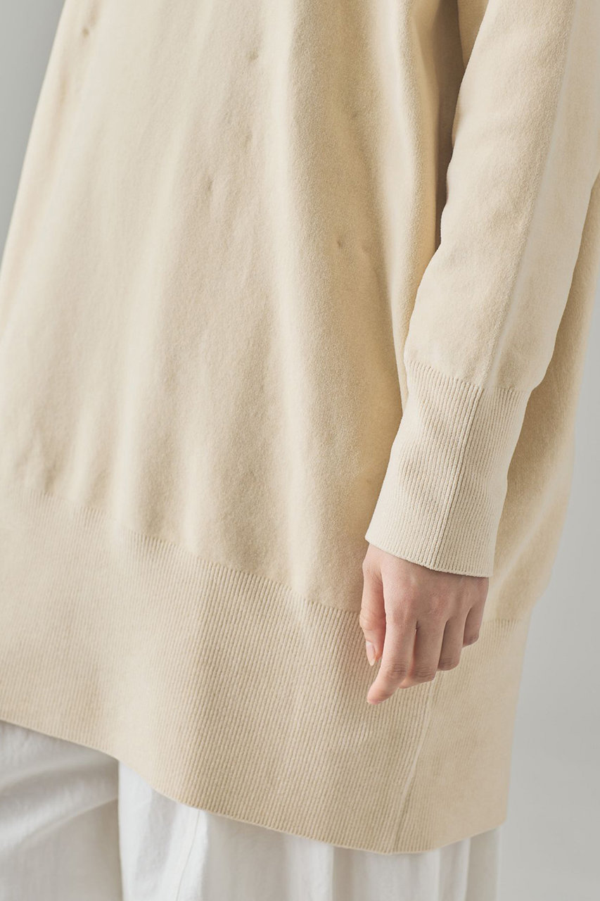 Curensology(カレンソロジー)｜ニットベロアチュニック/エクリュ の