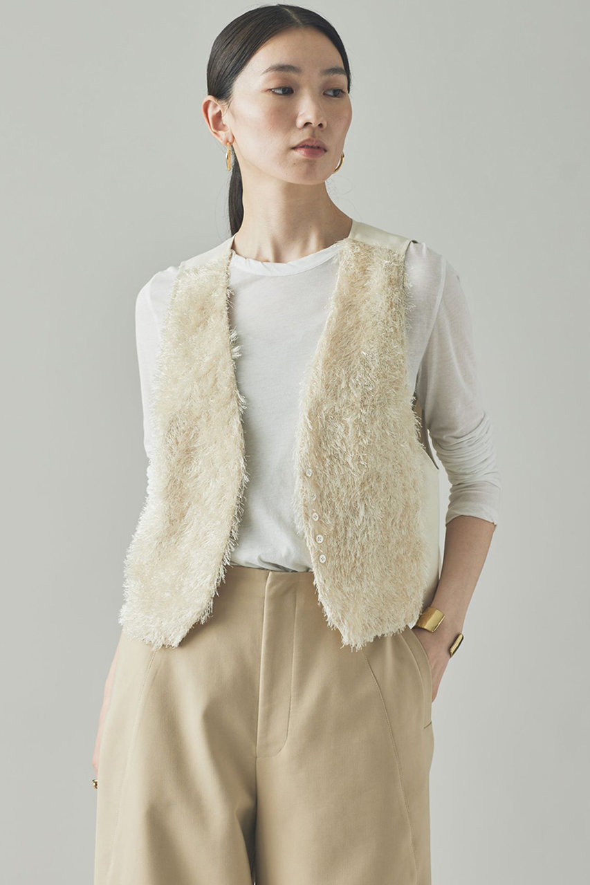 Curensology(カレンソロジー)｜フリンジベスト/エクリュ の通販