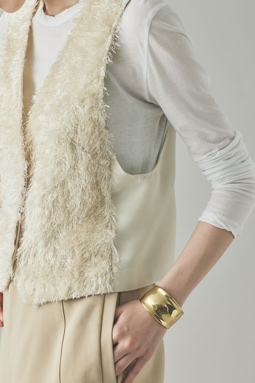 Curensology(カレンソロジー)｜フリンジベスト/エクリュ の通販