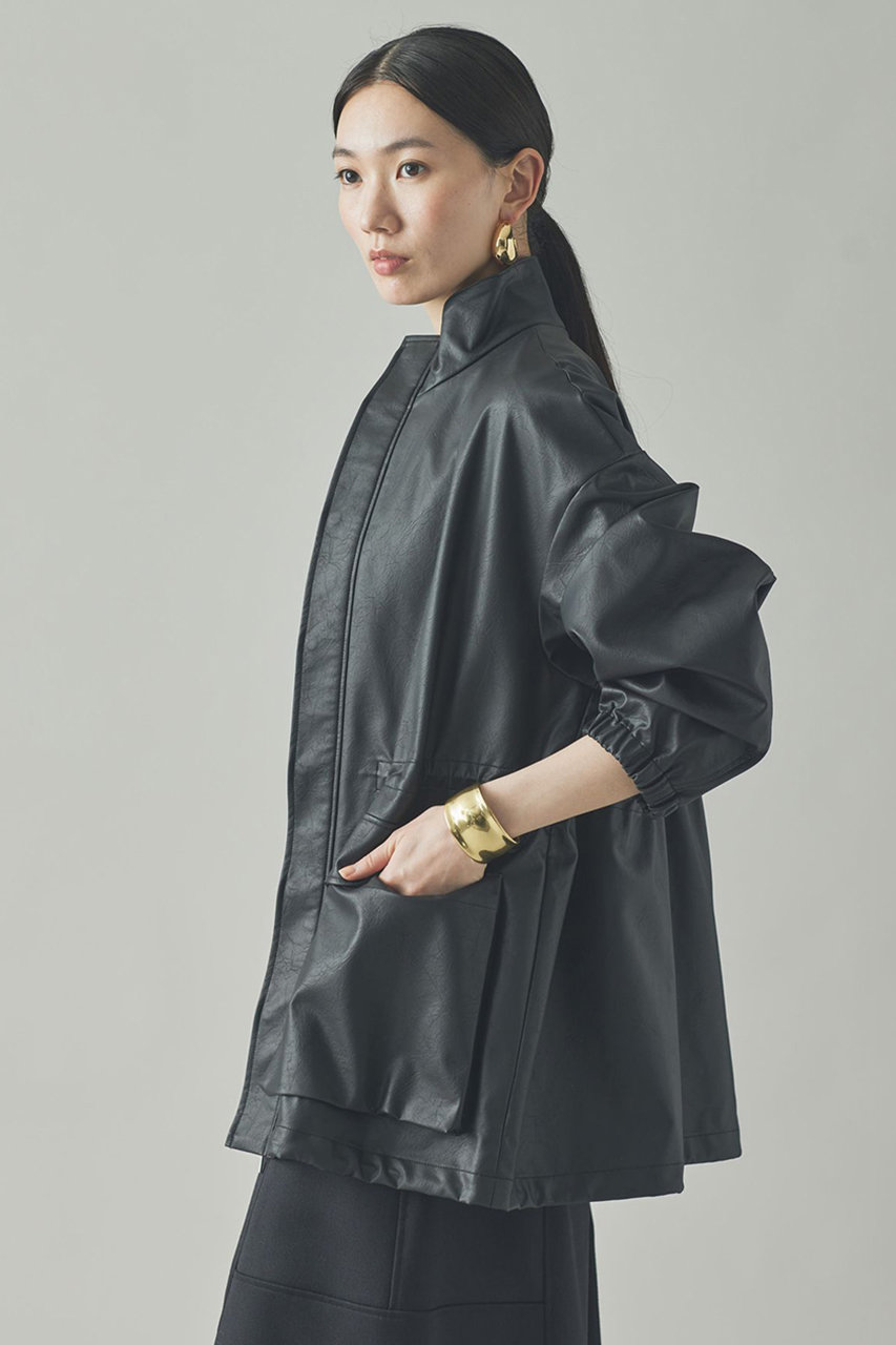 新品✨未使用✨カレンソロジー Curensology ストレッチ Gジャン 黒 セール】Curensology(カレンソロジー)/サテンワッシャーシャツ