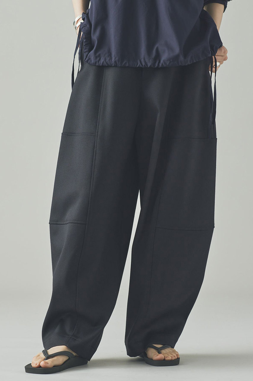 Curensology T/Wダブルクロスパンツ (ブラック, 38) カレンソロジー ELLE SHOP