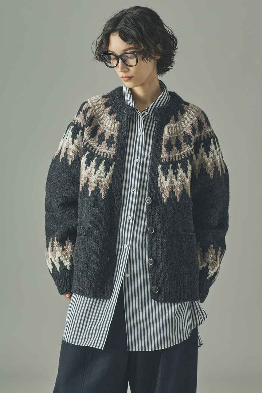 カレンソロジー/Curensologyのノルディックカーディガン(ブラック/420194)