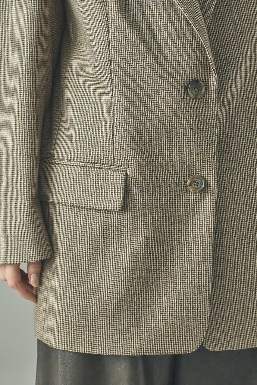 Curensology(カレンソロジー)｜ガンクラブチェックジャケット/ベージュ