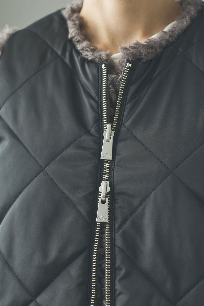 Curensology(カレンソロジー)｜リバーキルトファーベスト/グレー