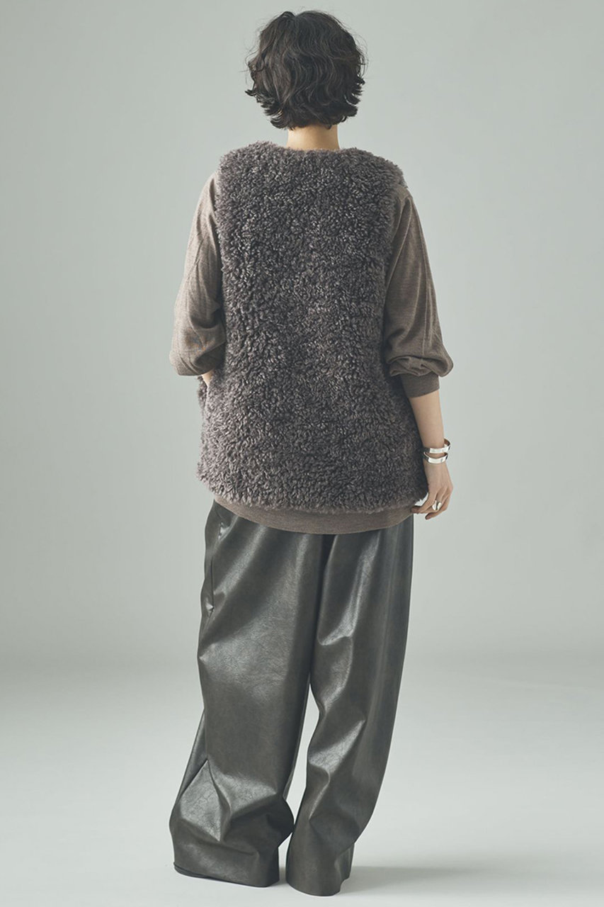 Curensology(カレンソロジー)｜リバーキルトファーベスト/グレー の