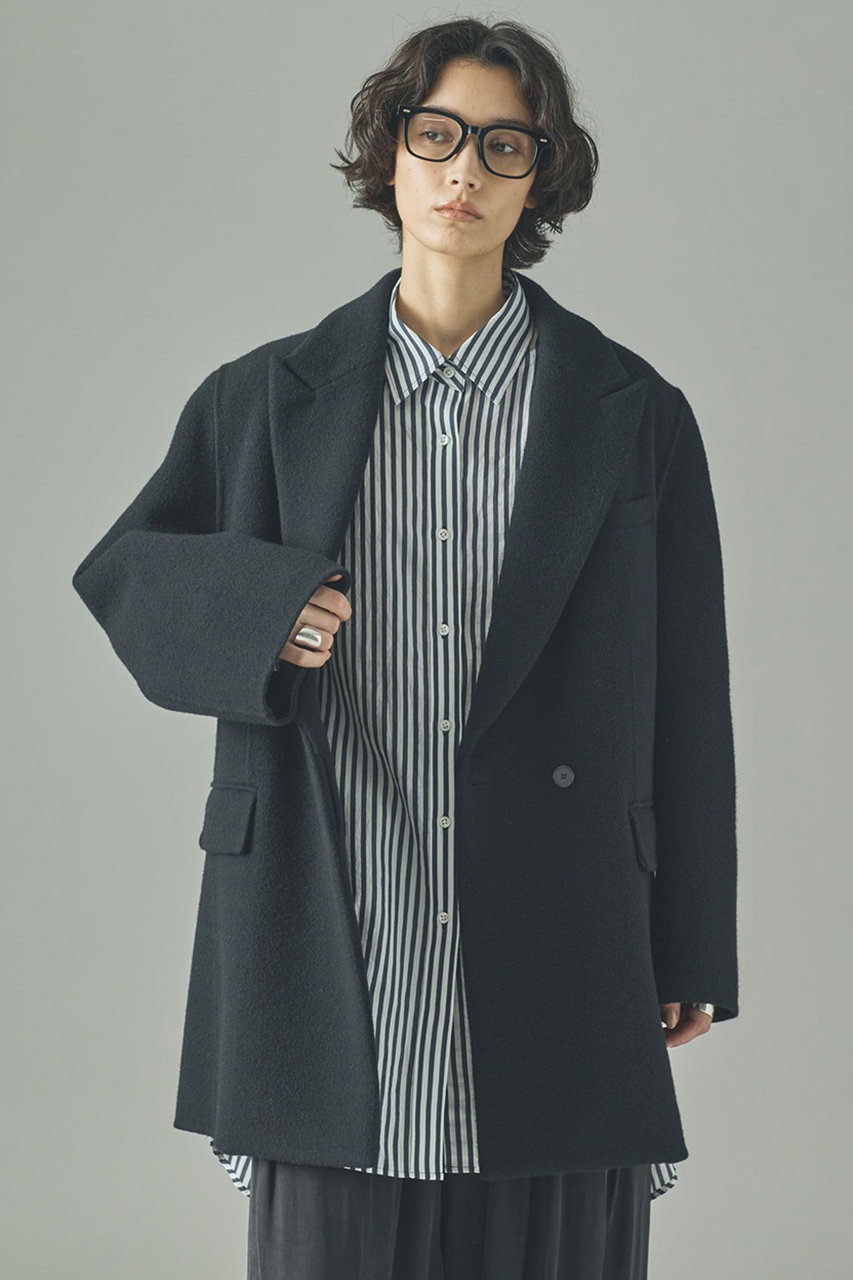 Curensology(カレンソロジー)｜ウールボンディングジャケット/ブラック