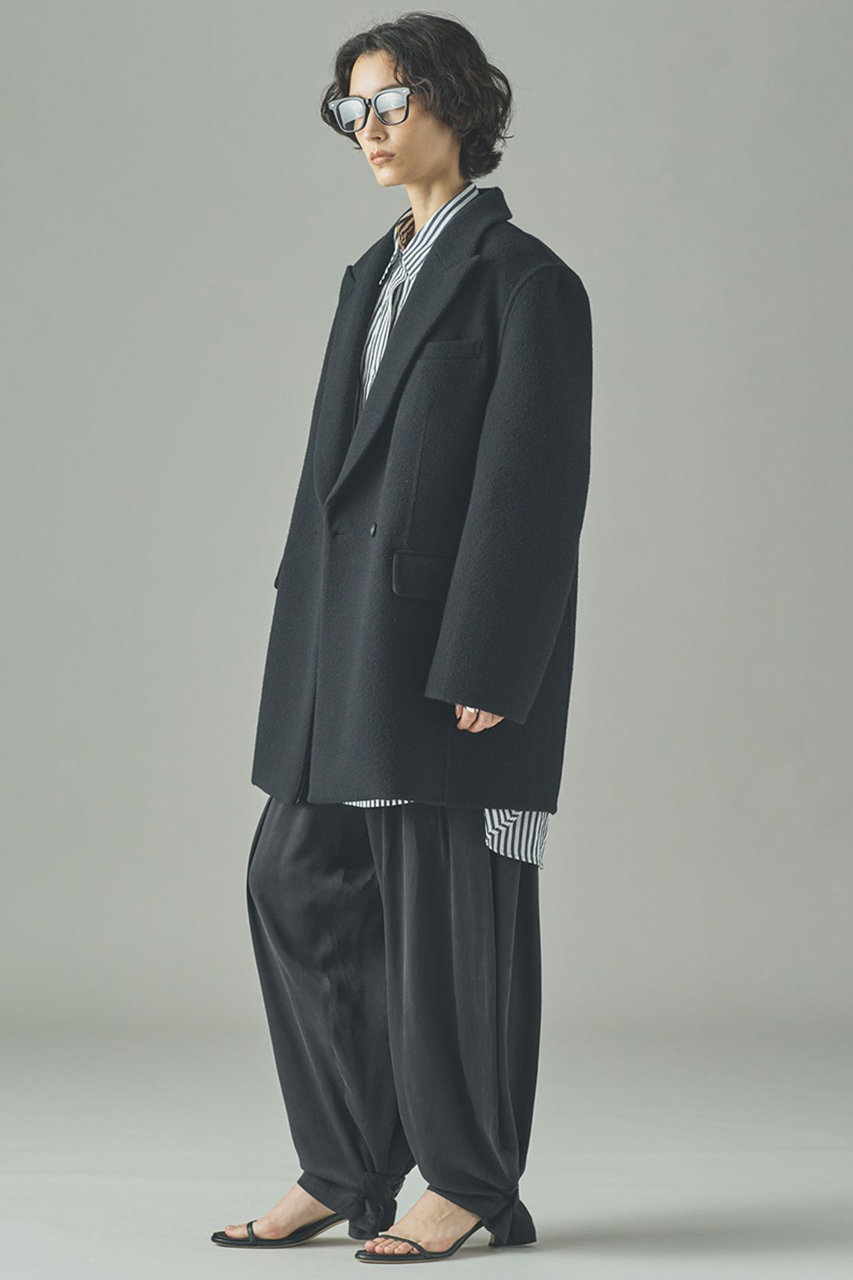 Curensology(カレンソロジー)｜ウールボンディングジャケット/ブラック