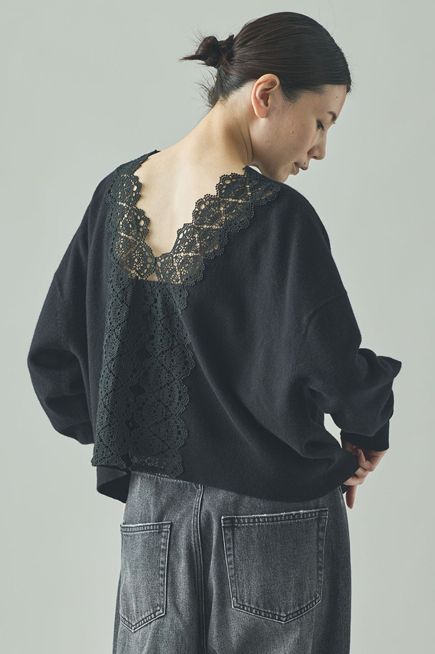 レース編みニットプルオーバー　カレンソロジー Curensology ニット セーター Curensology(カレンソロジー