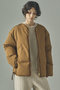 サイドジップノーカラーダウンジャケット カレンソロジー/Curensology キャメル