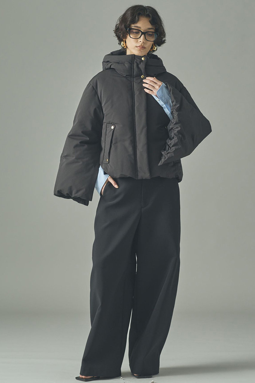 Curensology(カレンソロジー)｜2WAYフードダウンジャケット/ブラック