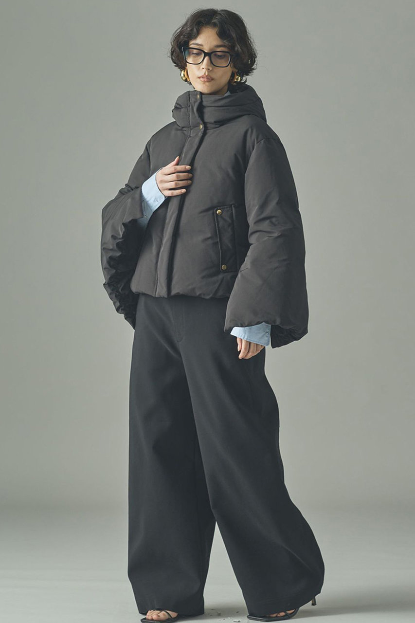 Curensology(カレンソロジー)｜2WAYフードダウンジャケット/ブラック