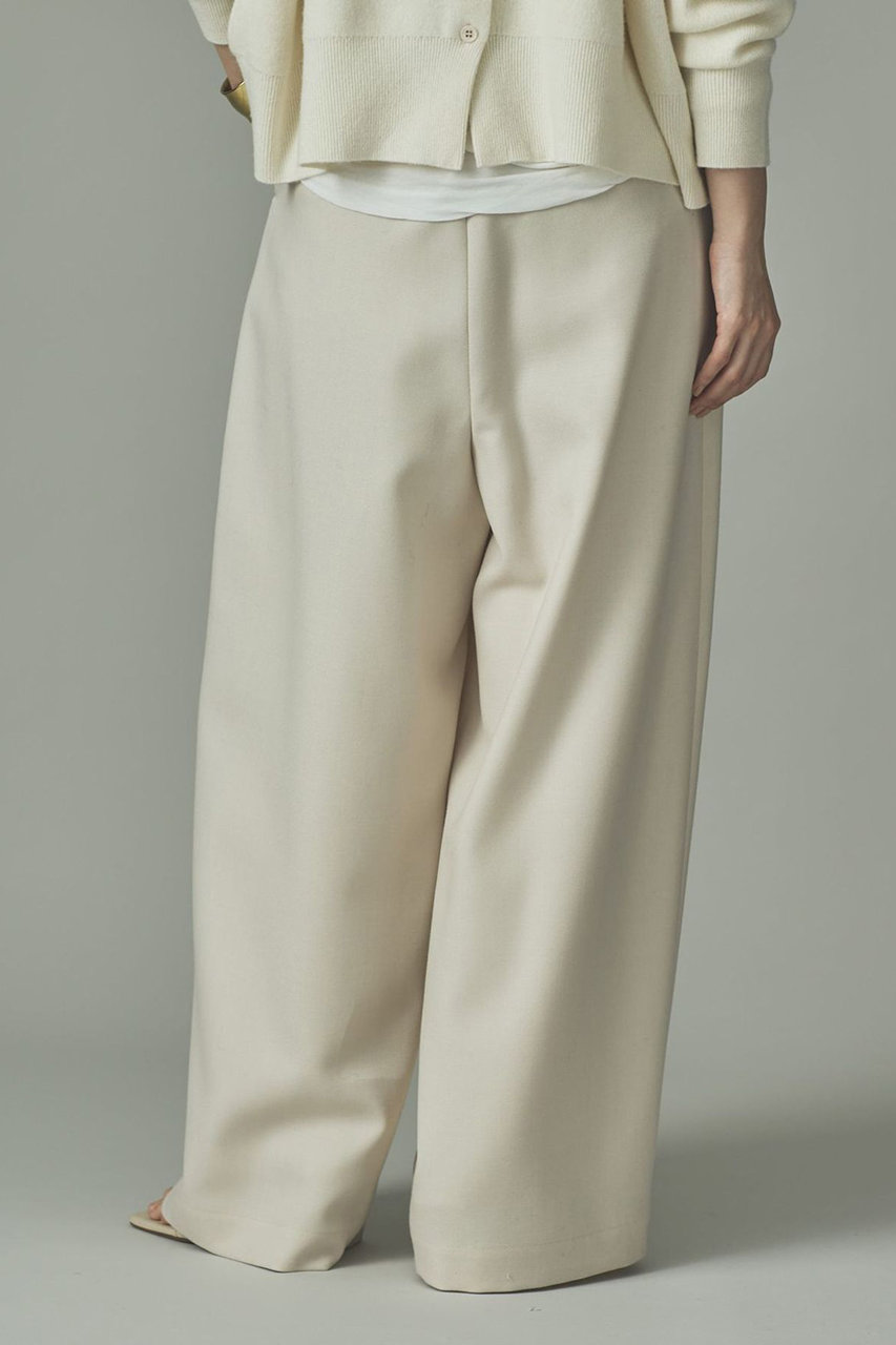 Curensology(カレンソロジー)｜ウールワイドパンツ/オフホワイト の