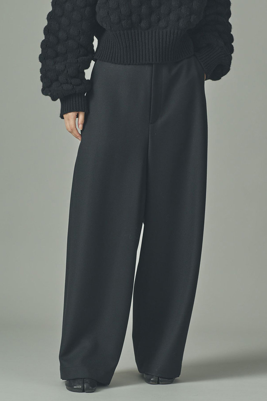 Curensology ウールワイドパンツ (ブラック, 36) カレンソロジー ELLE SHOP Curensology ウールワイドパンツ (ブラック, 36) カレンソロジー ELLE SHOP