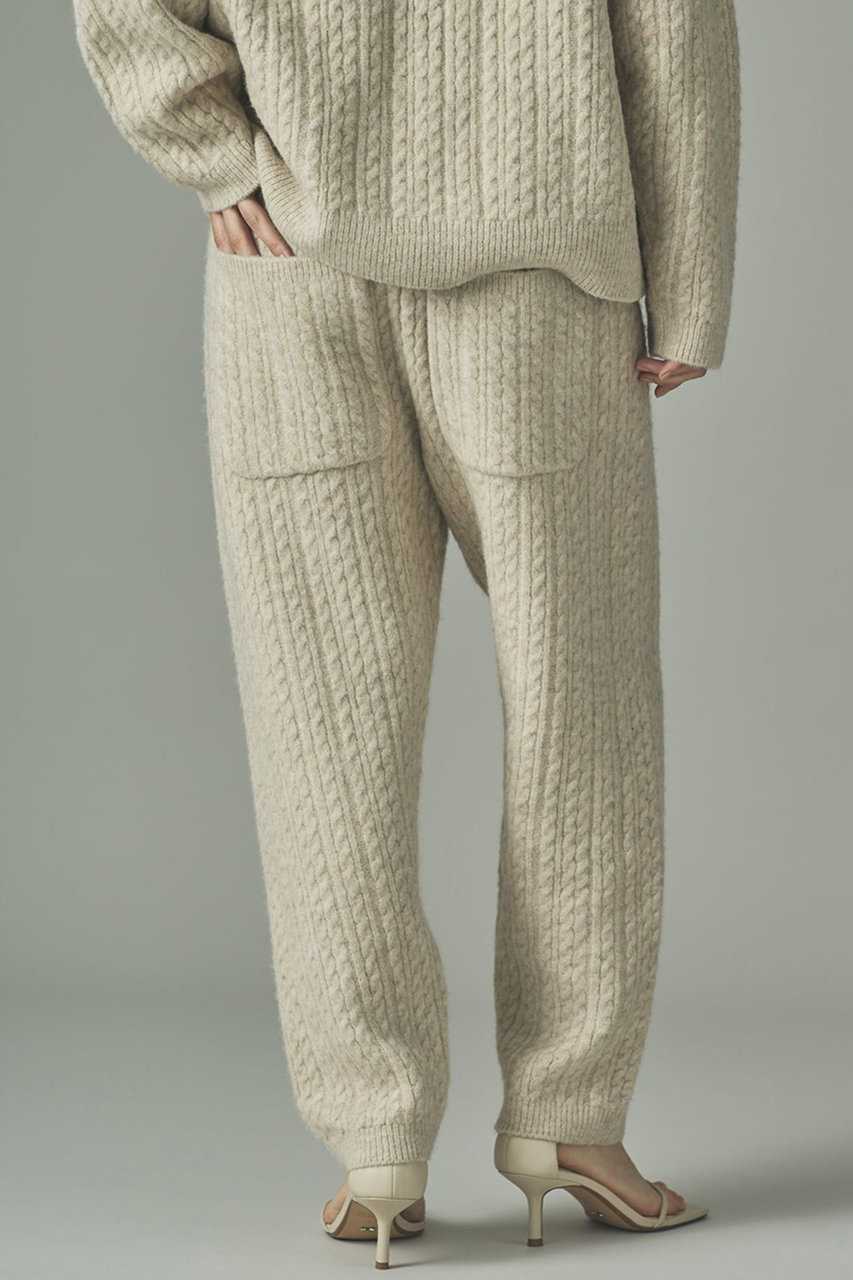 Curensology(カレンソロジー)｜シャギーケーブルニットパンツ/オフ