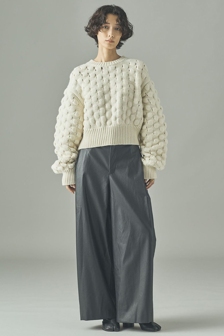 週末お値下げ★ Curensology カレンソロジーポコポコニットカーディガン Curensology(カレンソロジー)｜ポコポコバックリボンニットプル