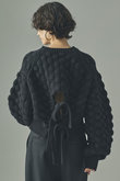 ポコポコバックリボンニットプルオーバー