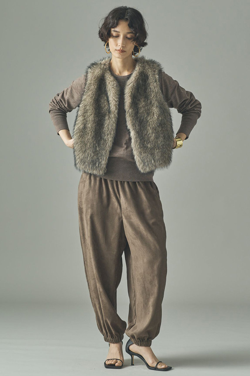 Curensology クリーム色 ファーベスト | 毛皮・ファーコート