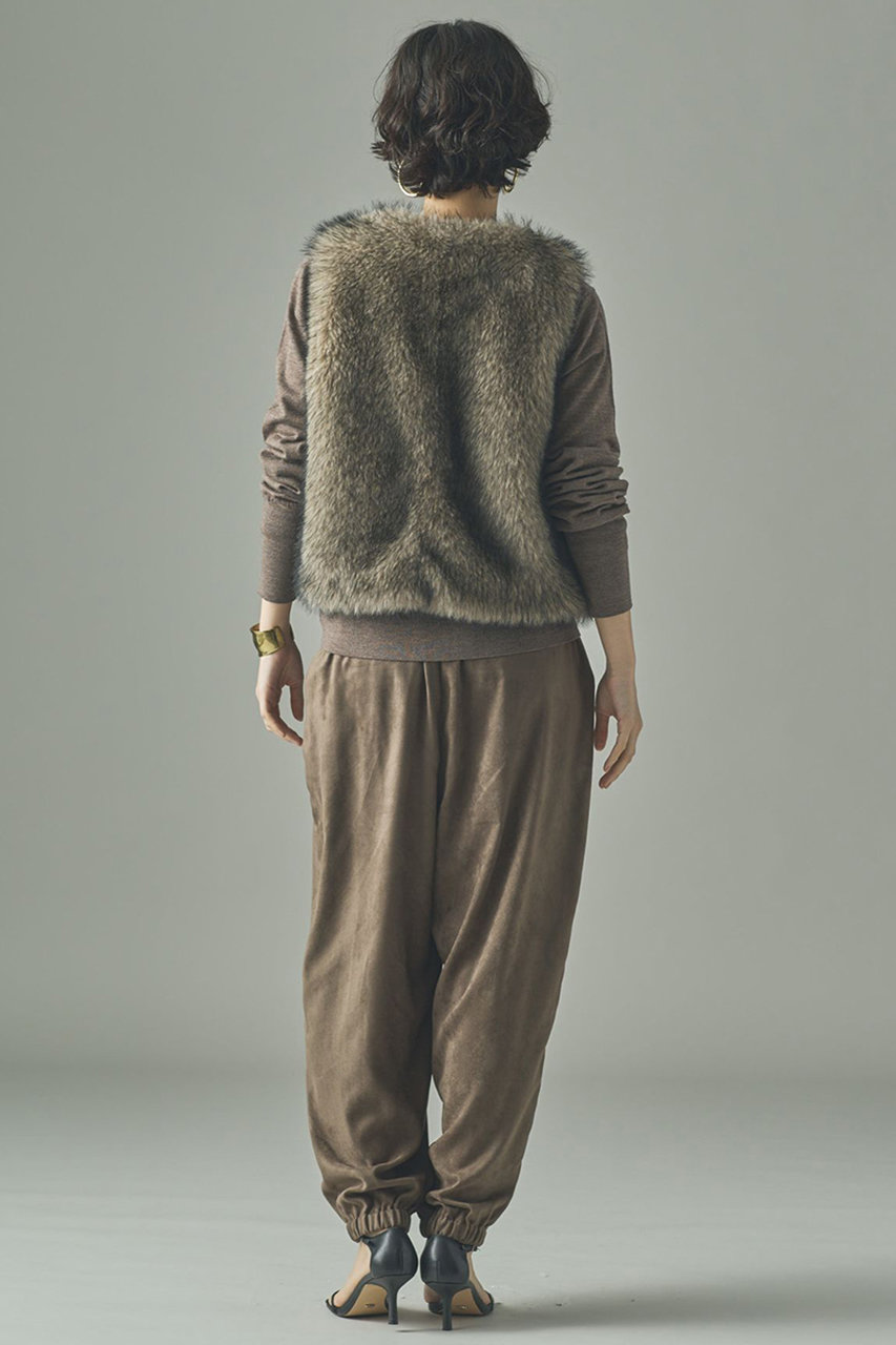 Curensology(カレンソロジー)｜ショートファーベスト/グレー の通販