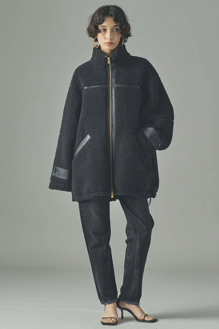 Curensology(カレンソロジー)｜ボアブルゾン/ブラック の通販