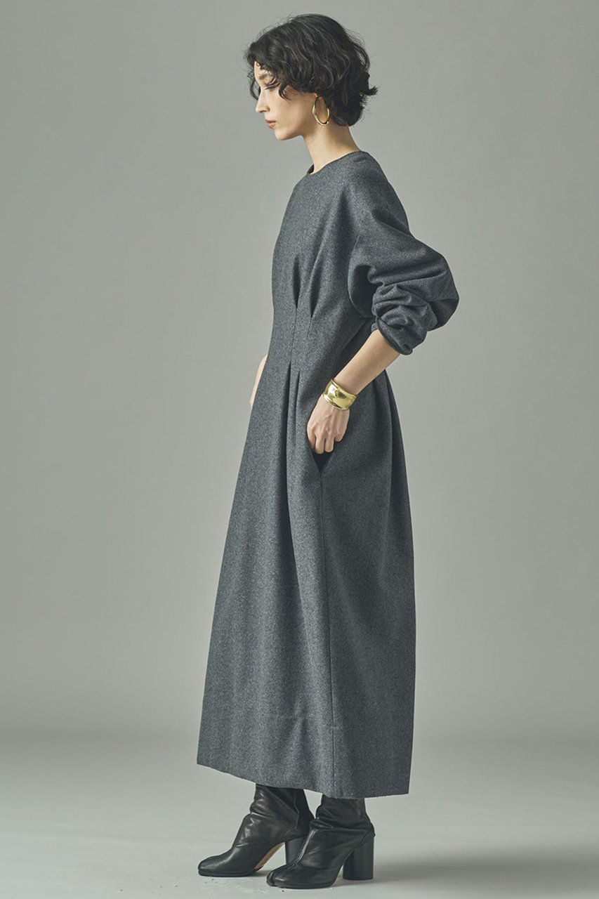 Curensology(カレンソロジー)｜メルトンタックワンピース/グレー の