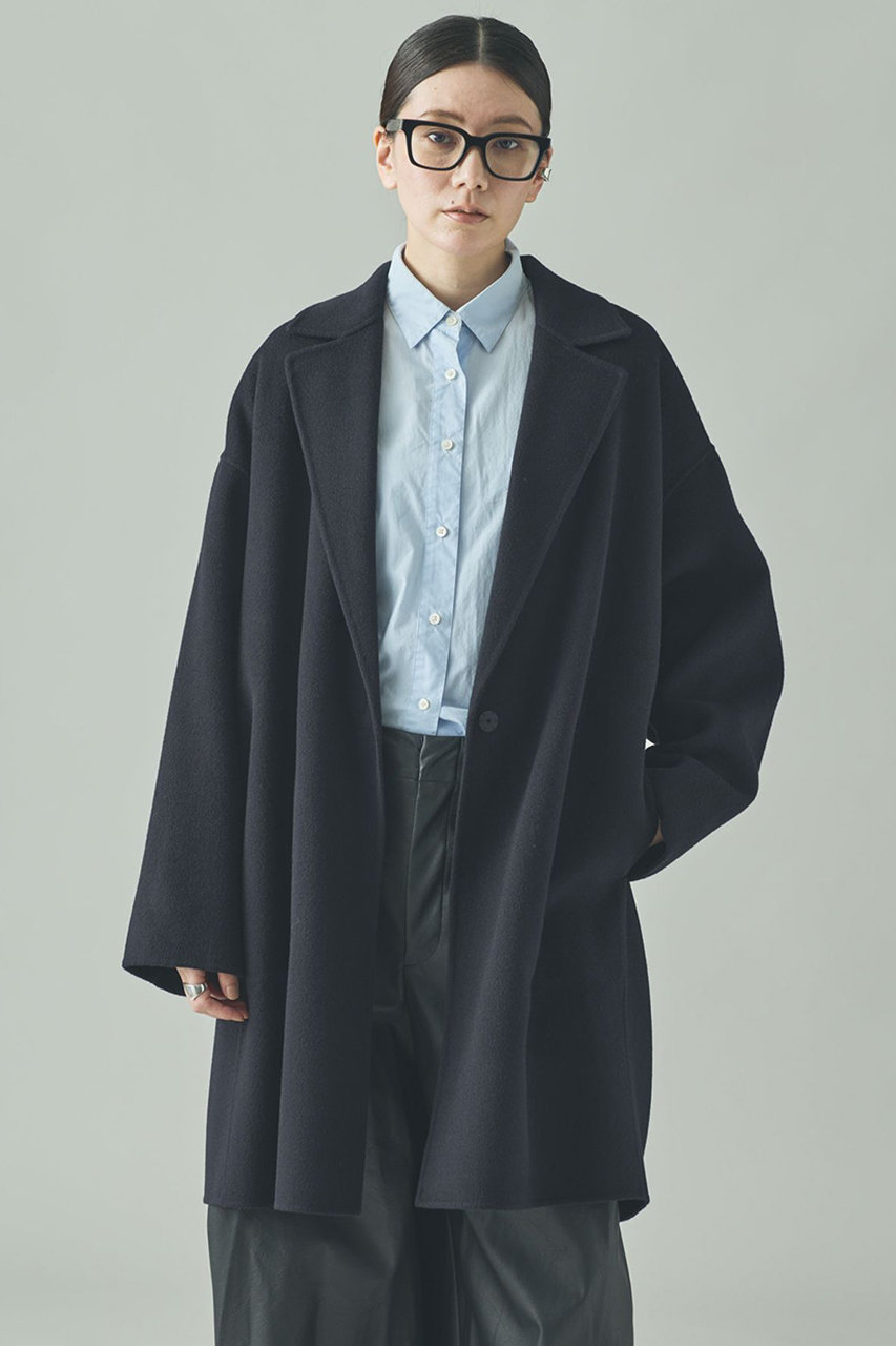 Curensology 〈C.S.G〉ウールカシミヤビーバーコート (ネイビー, F) カレンソロジー ELLE SHOP Curensology 〈C.S.G〉ウールカシミヤビーバーコート (ネイビー, F) カレンソロジー ELLE SHOP