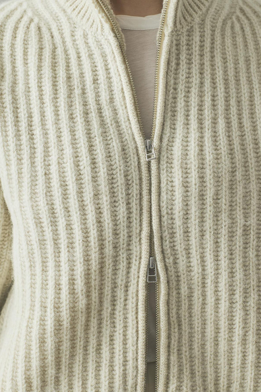 Curensology アゼアミニットブルゾン Curensology(カレンソロジー)/【WEB限定】アゼアミニットブルゾン