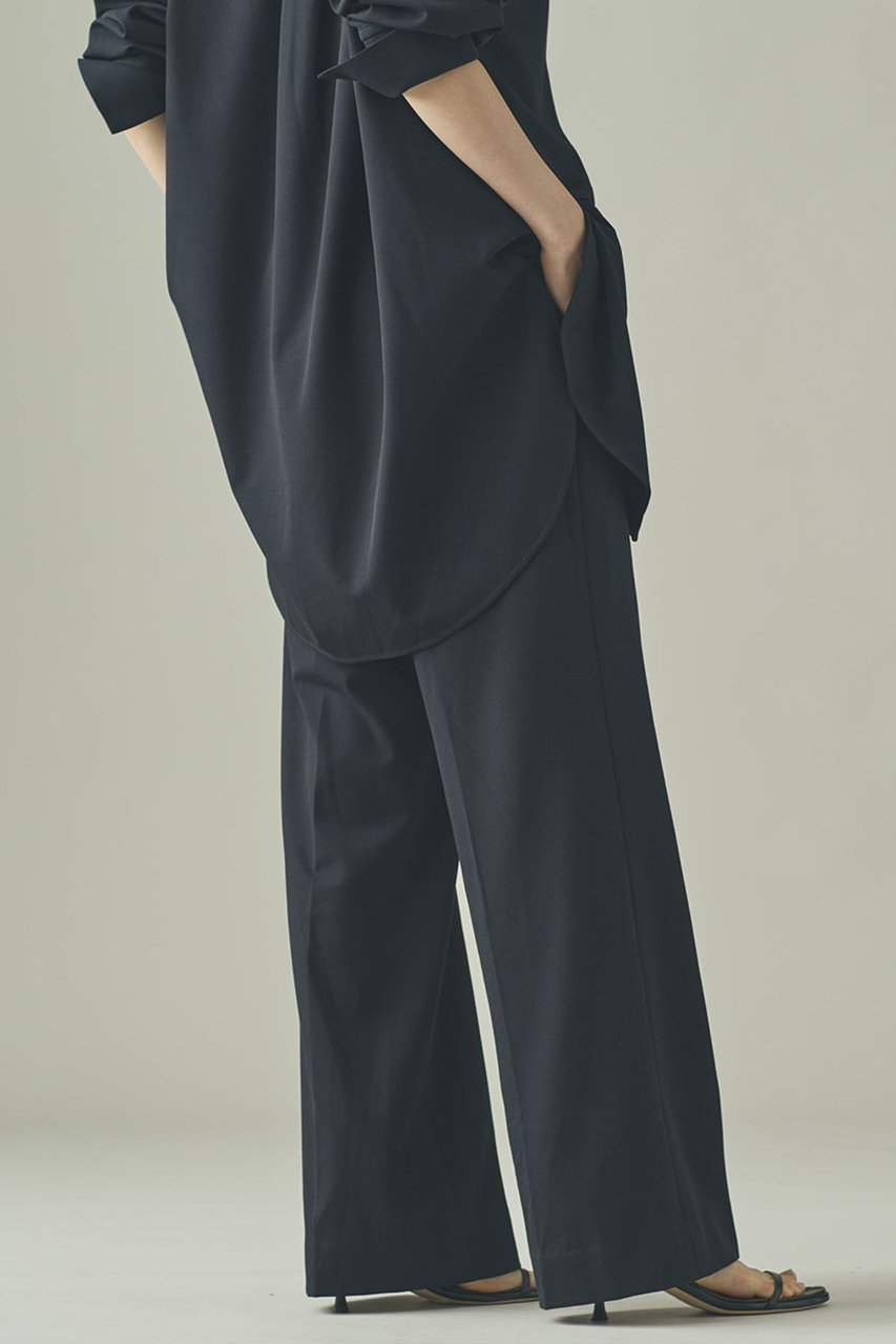 Curensology(カレンソロジー)｜ウールライクストレッチパンツ/ネイビー