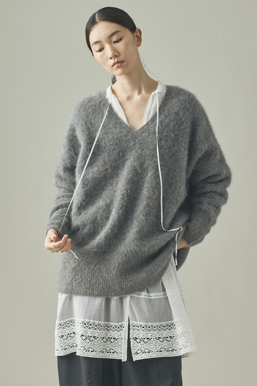 Curensology(カレンソロジー)｜FOXカシミヤVネックニットプルオーバー