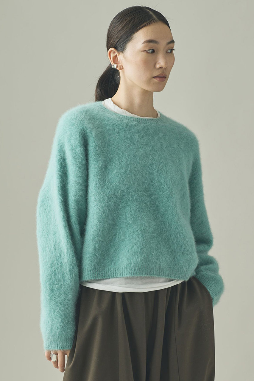 カレンソロジー/CurensologyのFOXカシミヤニットプルオーバー(ブルーグリーン/494425)