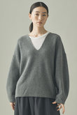ウールカシミヤUネックニットプルオーバー