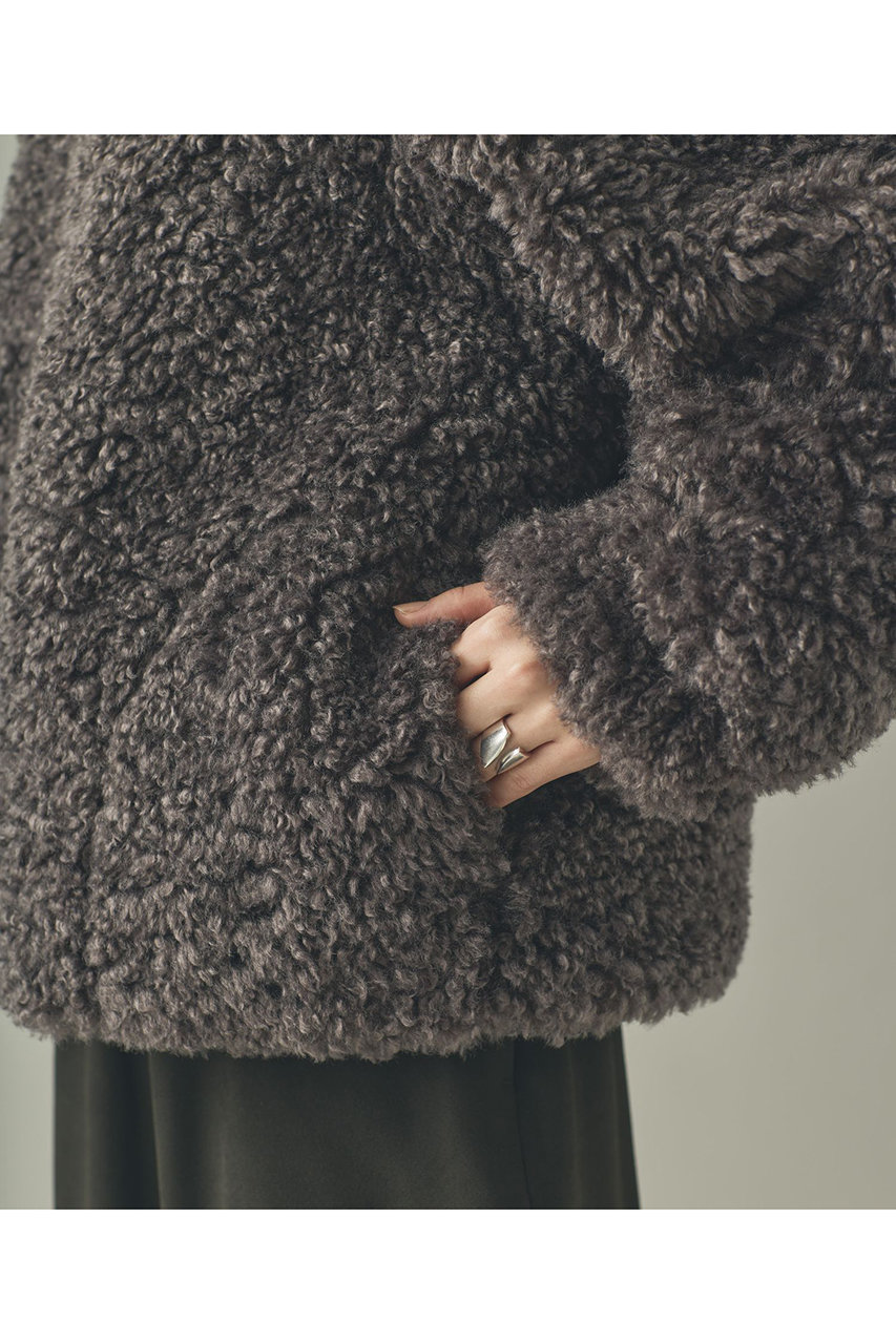 Curensology(カレンソロジー)｜リバーフェイクファーブルゾン/ブラック