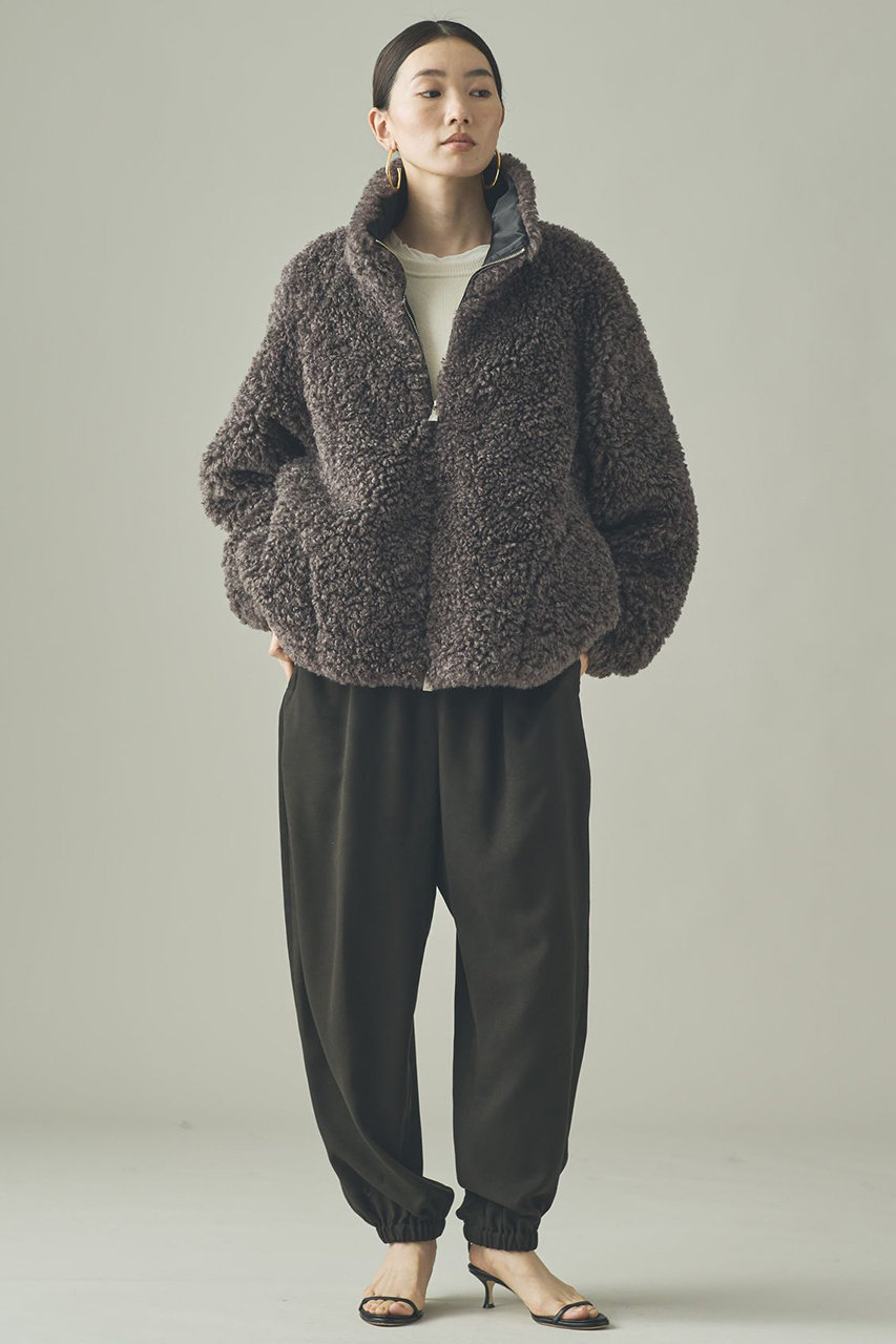 Curensology(カレンソロジー)｜リバーフェイクファーブルゾン/ブラック