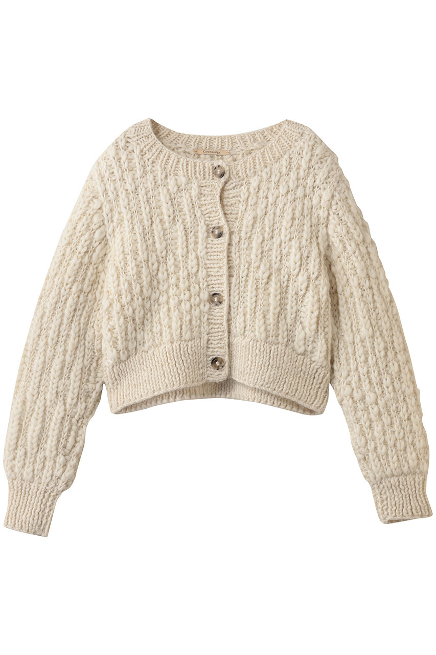 カレンソロジー/Curensologyのスラブハンドニットジャケット(エクリュ/592367)