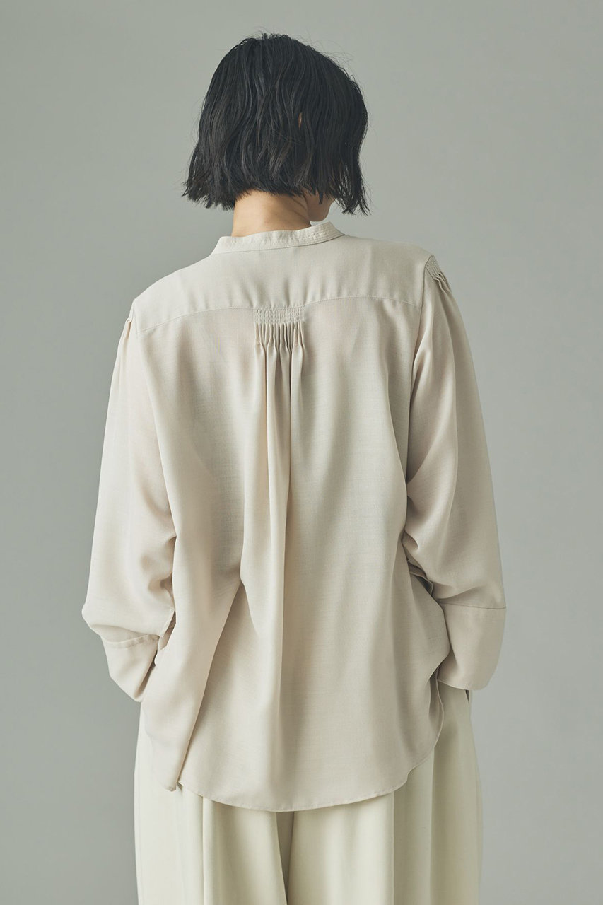 Curensology(カレンソロジー)｜ウールMIXビエラフリルブラウス/オフ