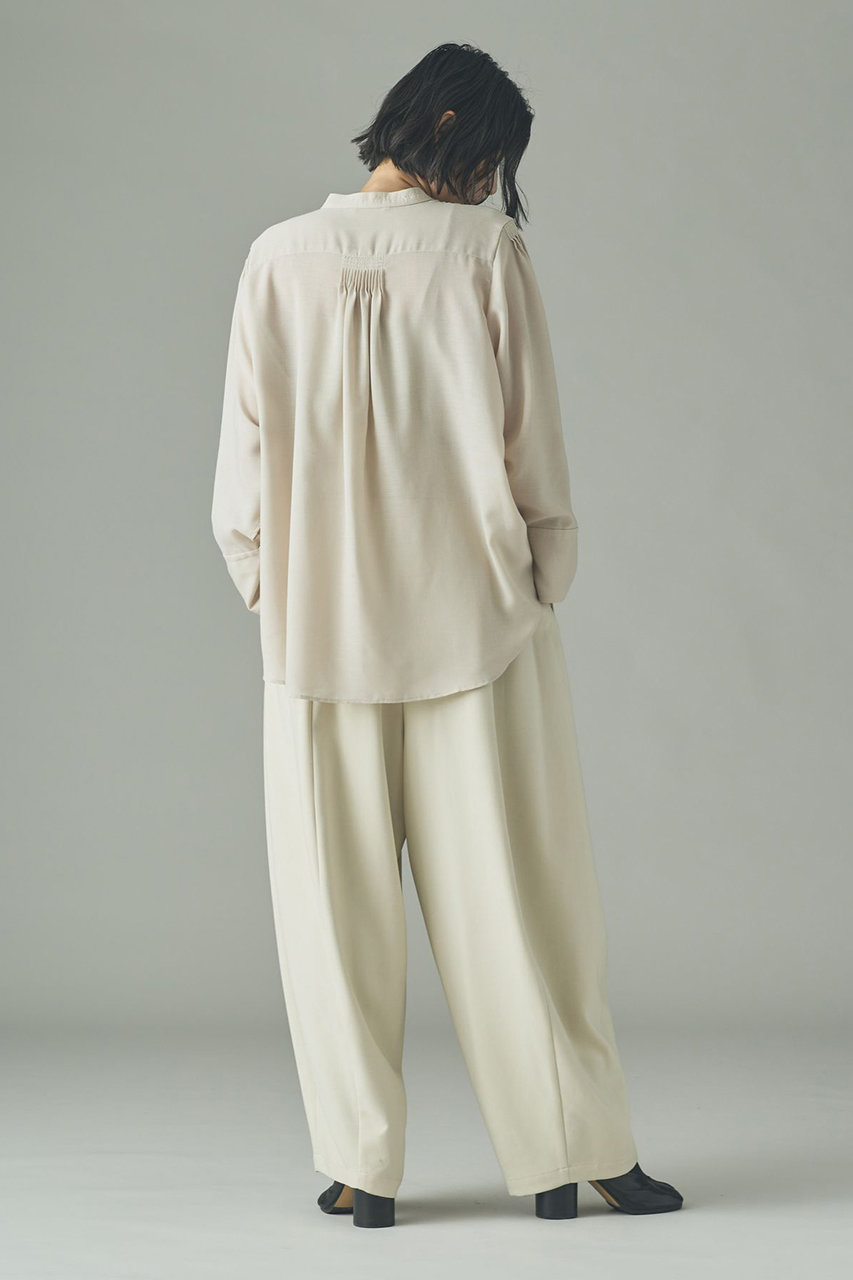 Curensology(カレンソロジー)｜ウールMIXビエラフリルブラウス/オフ