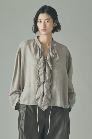 カレンソロジー/CurensologyのウールMIXビエラフリルブラウス(110400/110403)