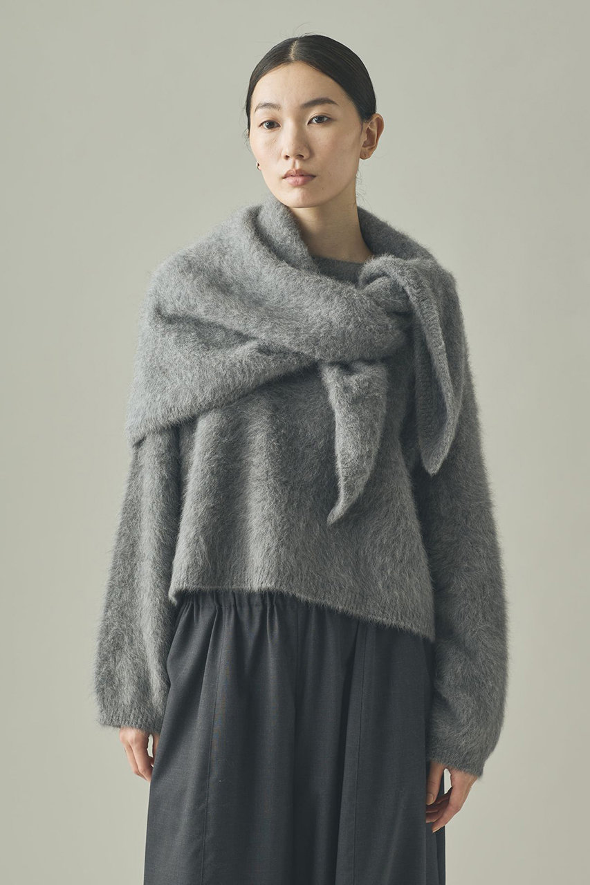 Curensology(カレンソロジー)｜FOXカシミヤストール/グレー の通販