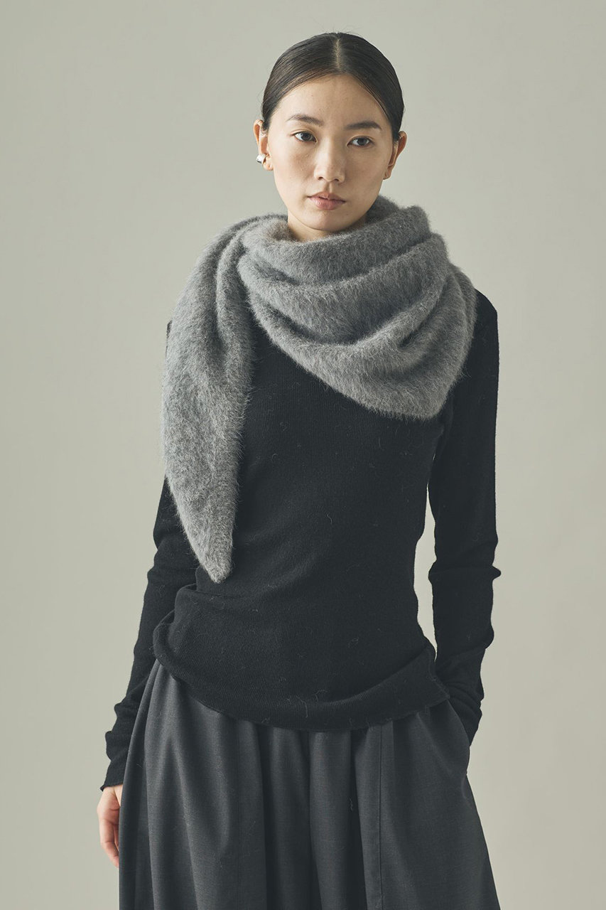 Curensology(カレンソロジー)｜FOXカシミヤストール/グレー の通販