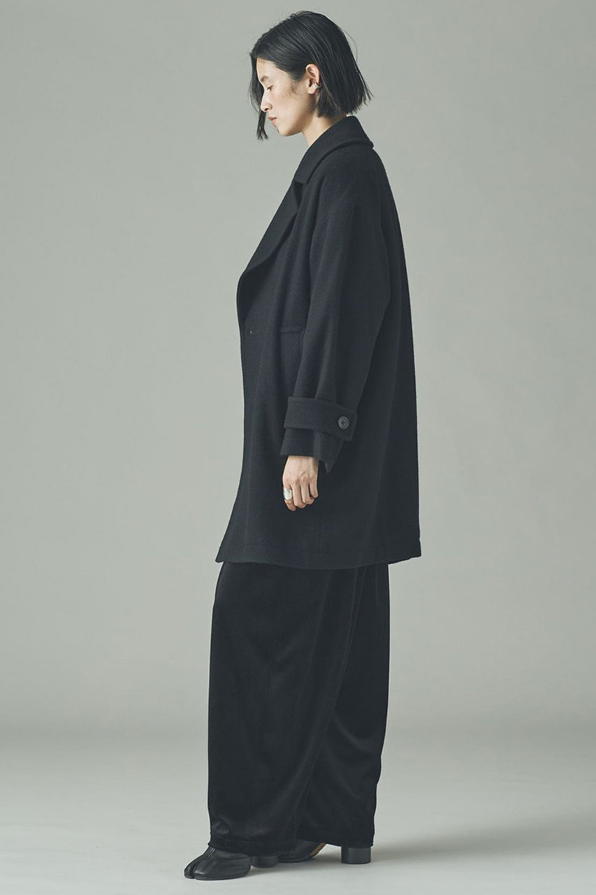 Curensology(カレンソロジー)｜メルトンPコート/ブラック の通販
