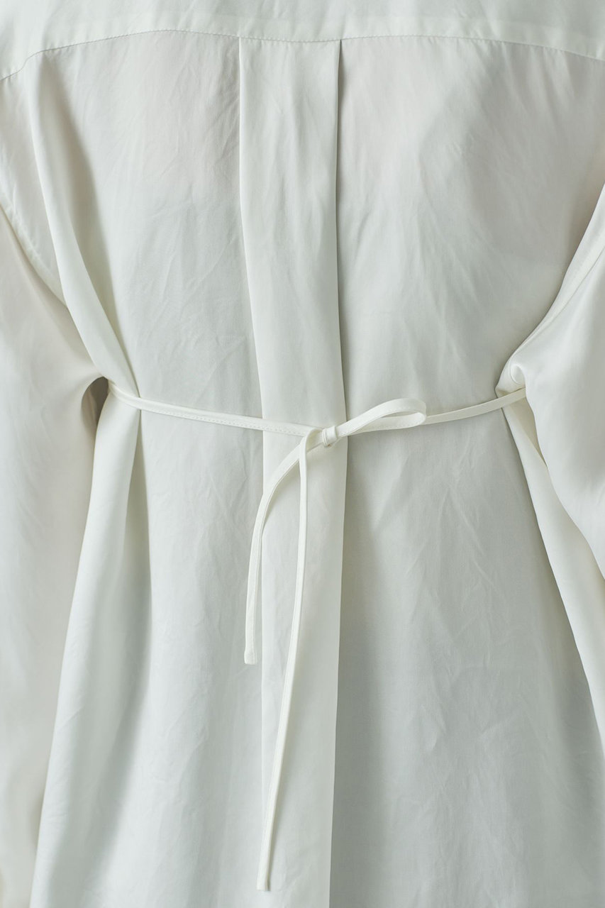 Curensology(カレンソロジー)｜キュプラサテンシャツ/ホワイト の通販