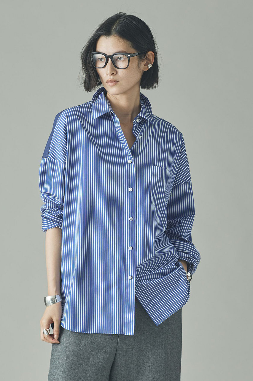 Curensology バンドカラーシャツ美品 Curensology カレンソロジー